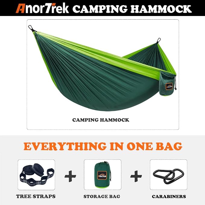 Camping Hammock, Super Lightweight Portable Parachute Hammock - Image 4