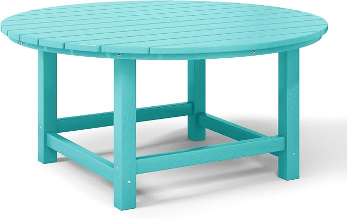 WestinTrends Malibu Low Outdoor HDPE Round Patio Coffee Table - Image 7