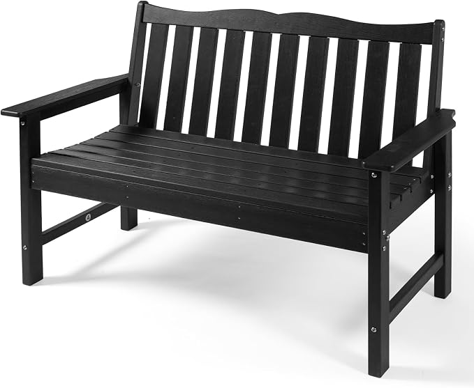 Backyard Expressions Poly Patio Bench – Weatherproof Outdoor Bench, Low - Image 7