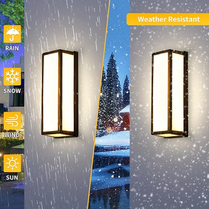 LANFU LED Aluminum Wall Sconce Waterproof Outdoor Wall Light, Modern Porch Wall - Image 3