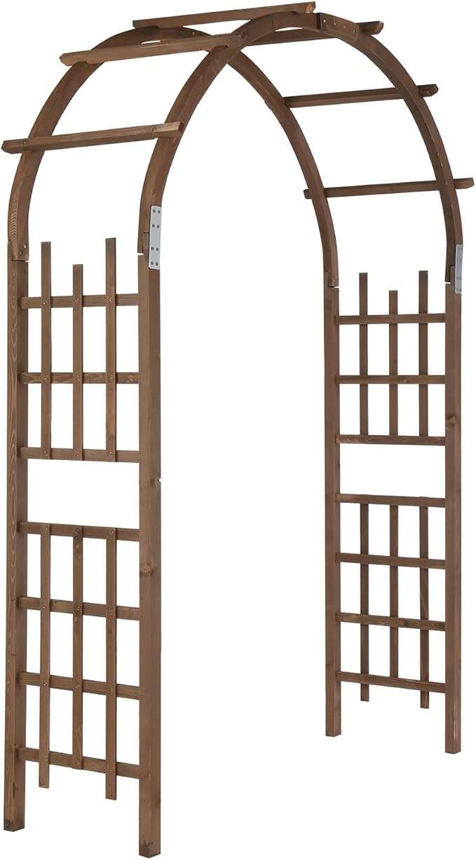 VINGLI Wooden Garden Arbor, Heavy Duty Outdoor Frame Trellis by VINGLI