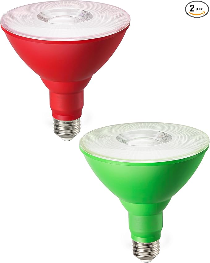 EDISHINE St.Patrick's Day/Easter Decorations PAR38 Red & Green LED Flood Light by EDISHINE