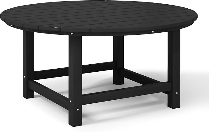 WestinTrends Malibu Low Outdoor HDPE Round Patio Coffee Table - Image 7