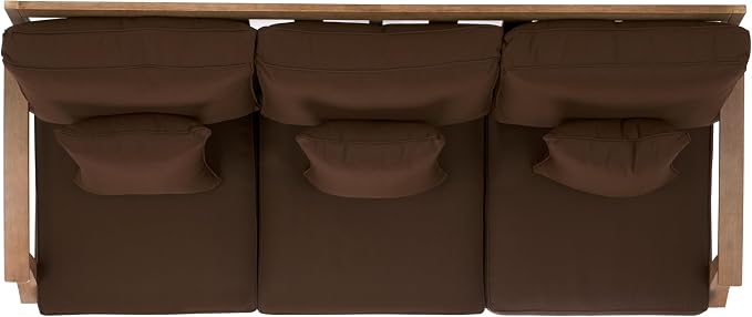 SAFAVIEH Couture Outdoor Collection Martinique Natural/Dark Brown Cushion Solid - Image 11