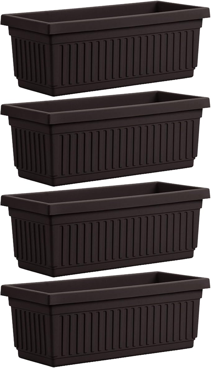 HC Companies 24 Inch Long Fluted Plastic Venetian Garden Window Container by TheHCCompanies