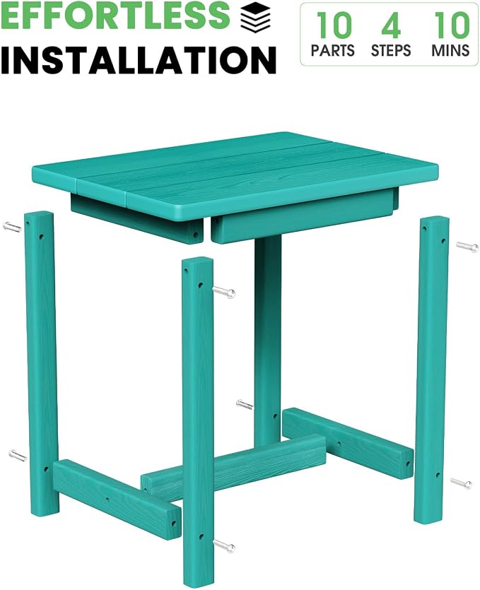 Outdoor Side Table, HDPE Small Outdoor Table, Adirondack Side Tables, Outside - Image 6