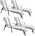 Superior Cabana Cotton Lounge Chair Cover, Outdoor Towel/Chaise Furniture Covers by SUPERIOR