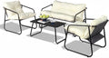 VINGLI 4 Piece Patio Conversation Set, Outdoor Furniture Set by VINGLI