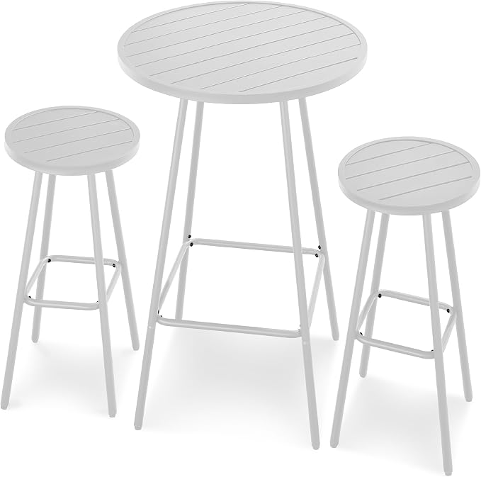 Best Choice Products 3-Piece Patio Dining Set, Bar Height, Outdoor Bistro Set by BestChoiceProducts
