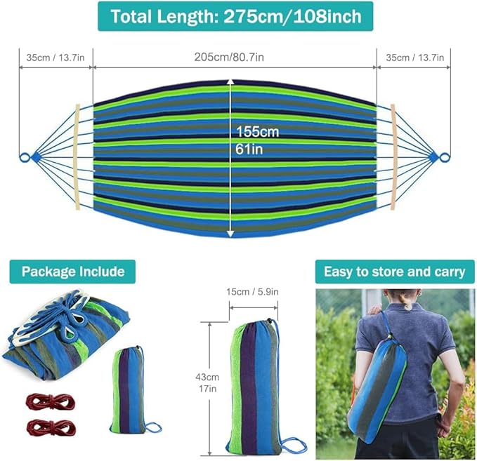 MOSFiATA Hammocks Portable Camping Hammock Upgraded 550lb Comfortable Fabric - Image 3
