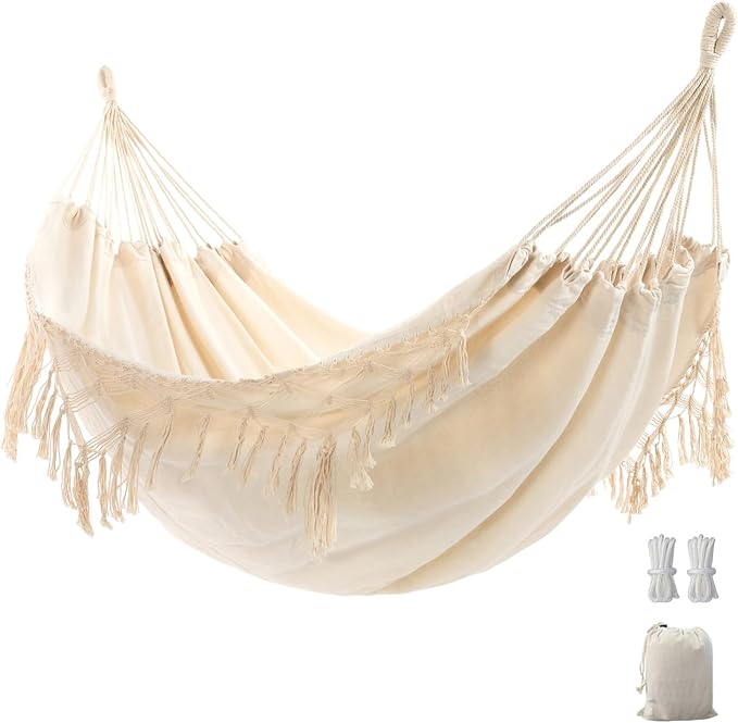 Double Boho Macrame Hammock by YAERSI
