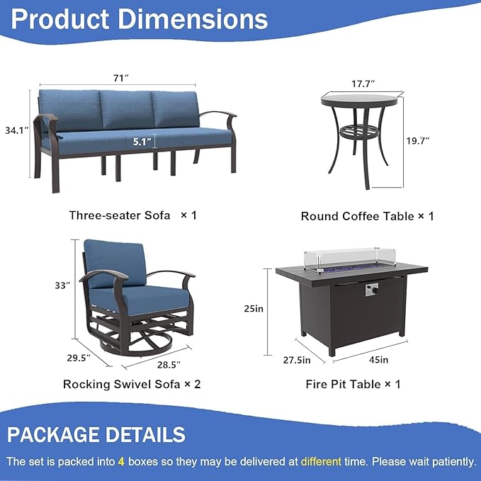 Kullavik Aluminum Patio Furniture Set - Image 2