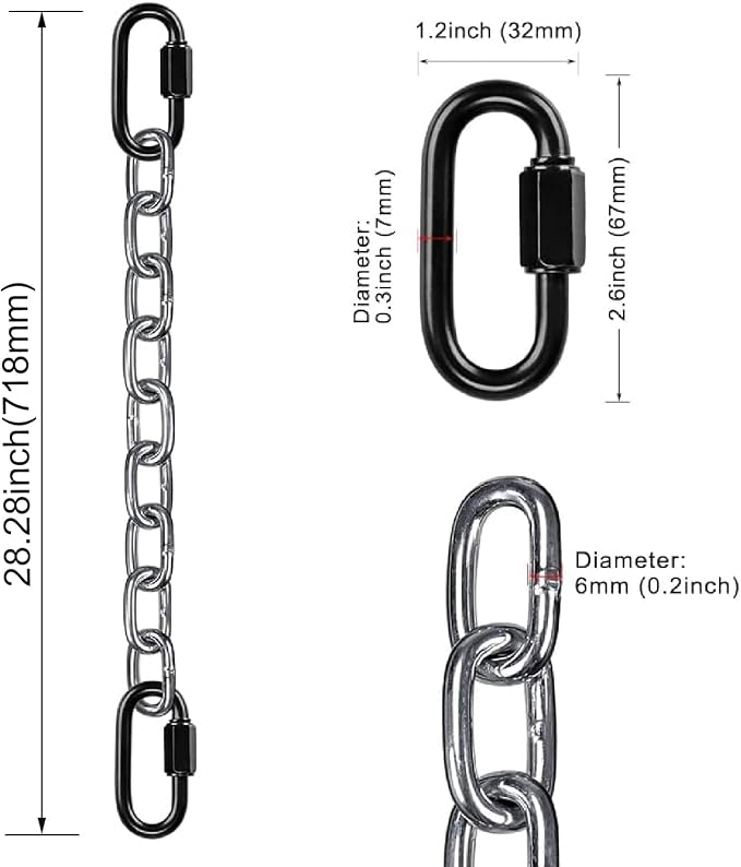 BeneLabel 2Pcs 28 inch Silver Hanging Chain Kits - Image 2