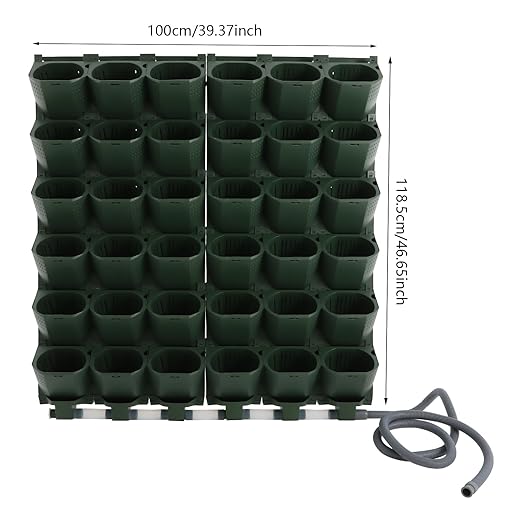 Self Watering Planters with Timer and Rain Sensor, 36-Pocket Wall Mounted - Image 5