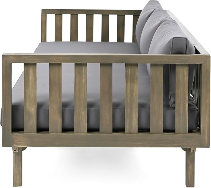 Christopher Knight Home Claremont Outdoor 3 Seater Acacia Wood Daybed - Image 9
