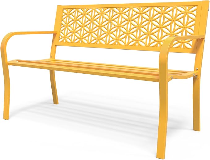 VINGLI 50" Outdoor Bench Metal by VINGLI