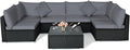 Tangkula 7-Piece Patio Furniture Set, Outdoor Sectional Sofa by TANGKULA