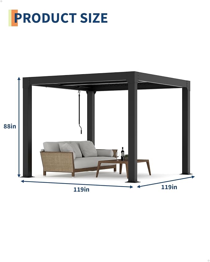 Garvee Louvered Pergola - Image 2