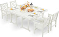 HDPE Outdoor Dining Set, 6-Piece Outdoor Table and Chairs Include 4 Dining by Unknown