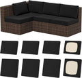 8Pcs Stretch Patio Cushion Covers, Outdoor Couch & Sofa Replacement Slipcovers by VORSHAPE