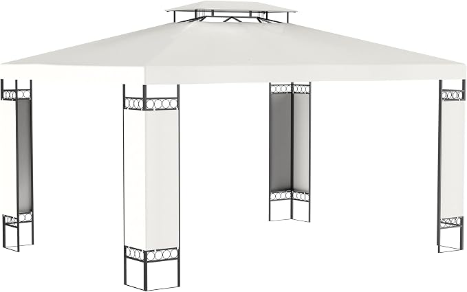 Outsunny 10' x 13' Patio Gazebo, Double Roof Outdoor Gazebo Canopy Shelter by Outsunny