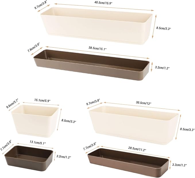 SUREAM Indoor Herb Planter Boxes, 4 Pack Window Box - Image 3