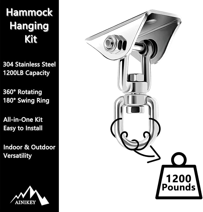 Heavy Duty Swing Hangers for Wooden Sets 1200 LB Capacity Hammock Hanger 360 - Image 4