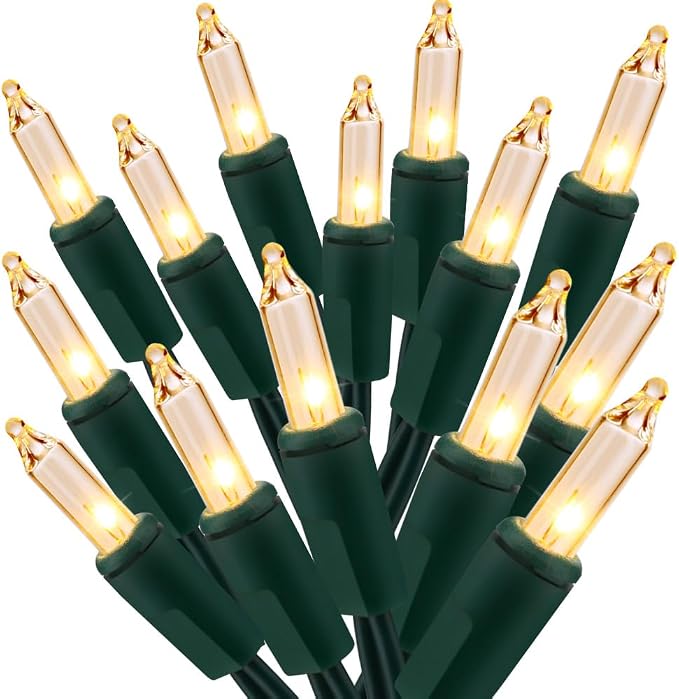 BrizLabs Clear Christmas Lights, Connectable Mini Light String, UL Certified by BrizLabs
