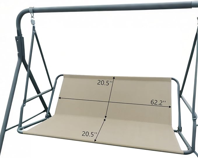 Porch Patio Swing Replacement Seat Cover, 2/3 Seat 600D Thicken Oxford - Image 4
