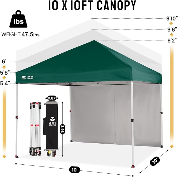 CROWN SHADES 10X10 Comercial Instant Canopy Pop Up Tent - Image 2
