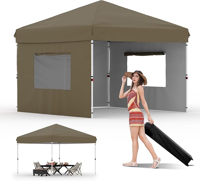 Garvee 10x10 Pop Up Canopy Tent, Heavy Duty Commercial Instant Shelter by Garvee