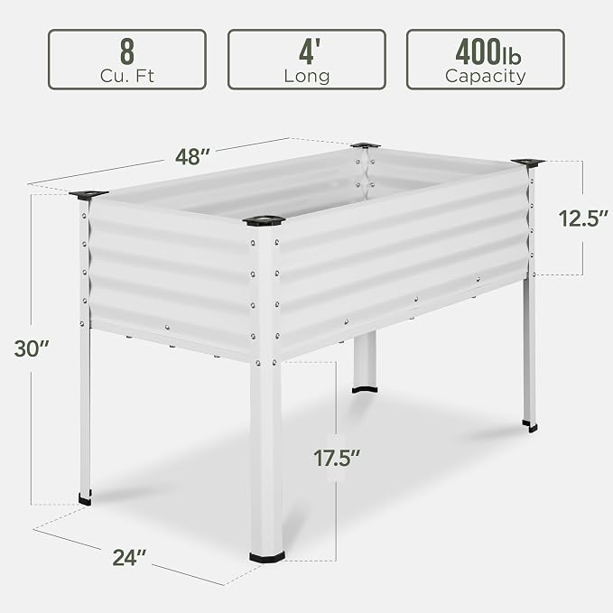 Best Choice Products 48x24x30in Galvanized Raised Garden Bed, Metal Elevated - Image 2