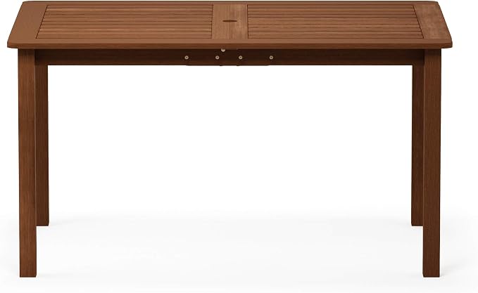 Furinno Tioman Outdoor Dining Table, Natural 35.5"D x 59.0"W x 29.0"H - Image 7