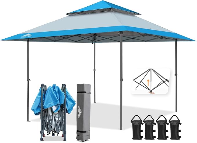 EAGLE PEAK 13x13 Straight Leg Pop Up Canopy Tent Instant Outdoor Canopy Easy by EAGLEPEAK
