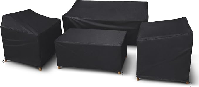 STARTWO Patio Furniture Covers, 4 Piece Heavy Duty Waterproof Outdoor Furniture by STARTWO