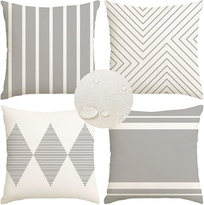 RABUSOFA Outdoor Pillow Covers 16x16 inch Waterproof by RABUSOFA