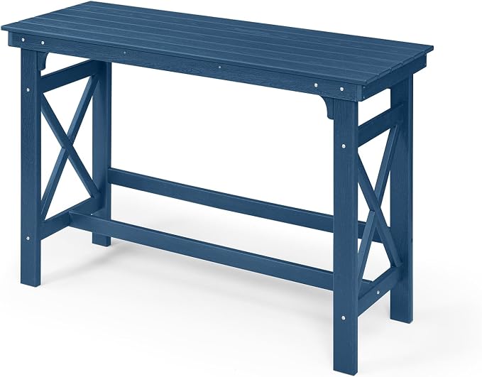 HDPE Outdoor Bar Table, Outdoor Counter Height Table Adirondack Patio Bar by SeeHill