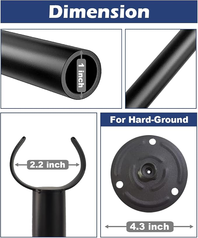 10FT String Light Poles for The Outdoor, Heavy Duty Metal Lighting Stand Pole - Image 4