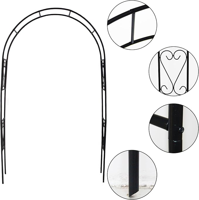 Iron Pergola Arbor Practical, Garden Arbor Arch, Metal Trellis Archway - Image 5