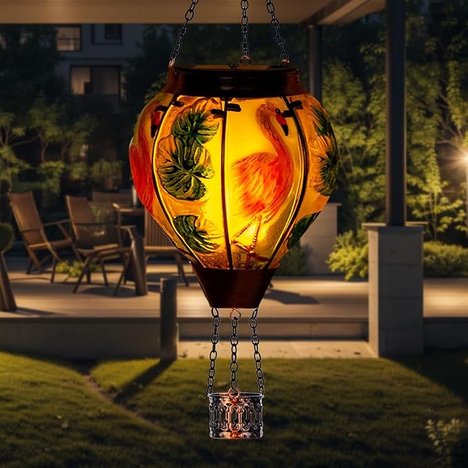 Starsoul Flamingo Hot Air Balloon Solar Lantern Solar Hot Air Balloon - Image 3