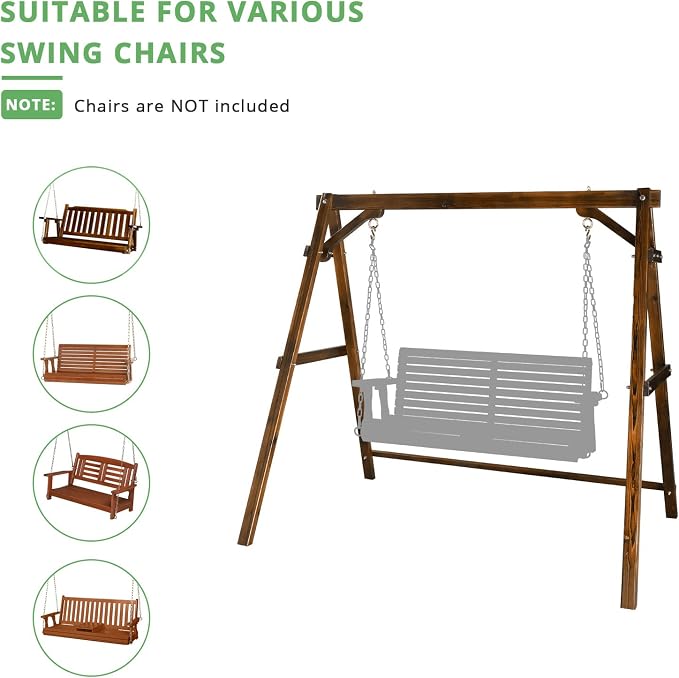 Outvita Porch Swing Stand, Backyard 600lbs Capacity - Image 6