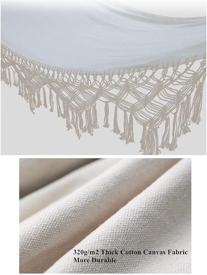 Hammock Brazilian Double Hammocks Soft Comfortable Fabric Cotton Canvas Hanging - Image 3