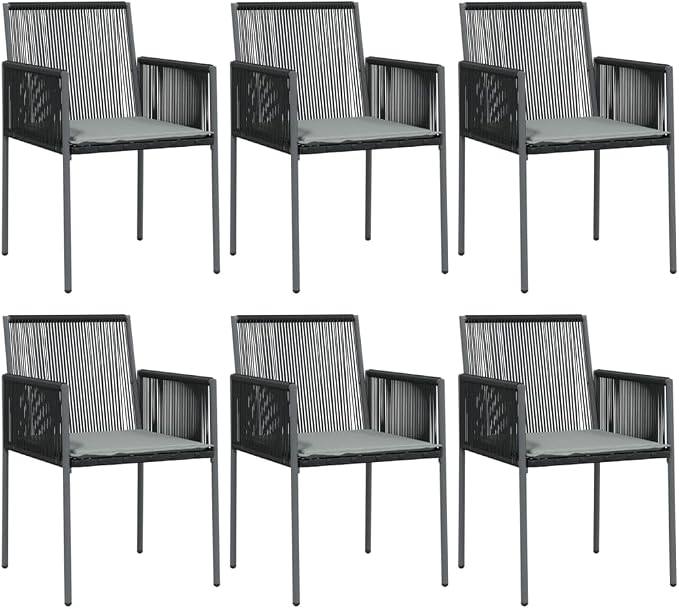 vidaXL Patio Dining Set with Cushions 7 Piece, Outdoor Table and Chair Set - Image 7