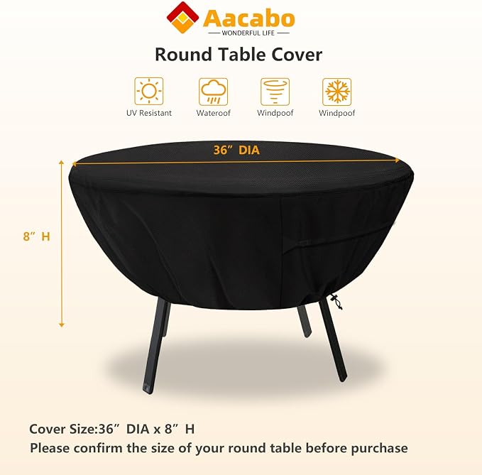 Round Patio Table Cover, Suitable - Image 2
