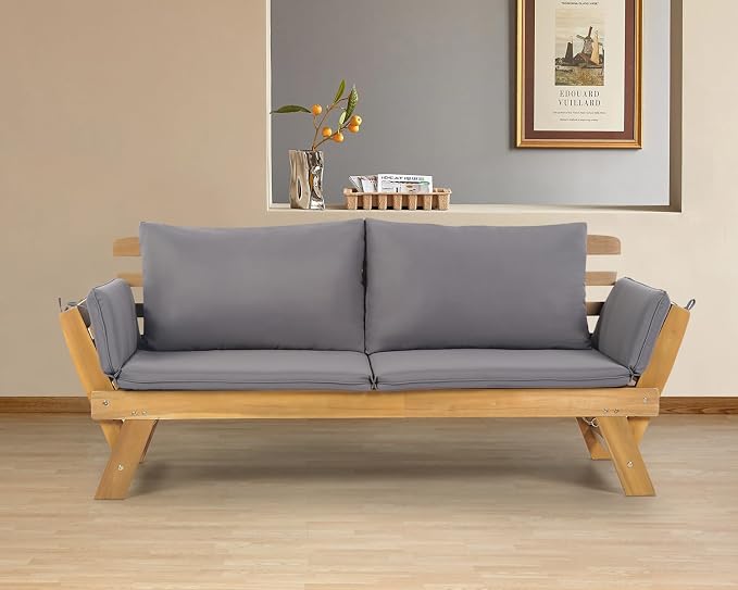 FDW Outdoor Patio Couch Daybed Sofa Loveseat Seating Outdoor Couch Daybed - Image 5