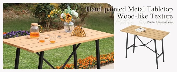 Sophia & William Outdoor Bar Set, Patio Bar Table and Chairs Set, Bar Height - Image 5