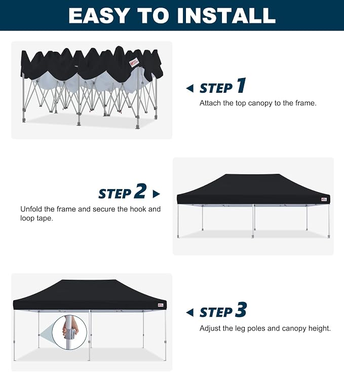 MASTERCANOPY Pop Up Canopy Tent Commercial 10x20 Instant Shelter - Image 4