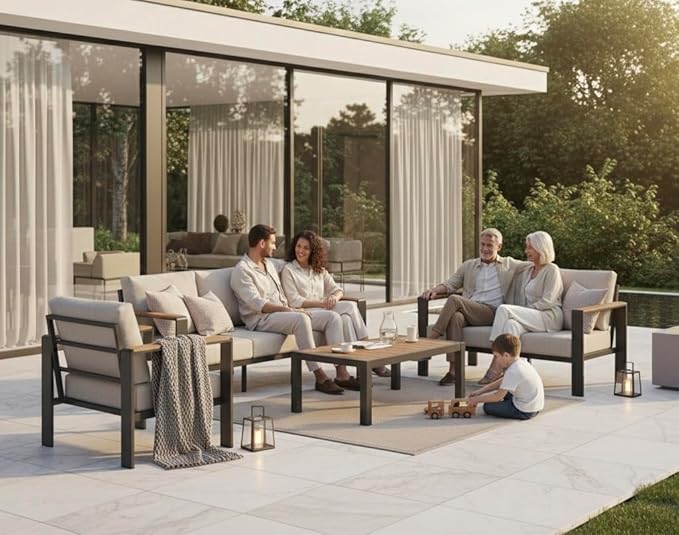 Aluminum Outdoor Patio Furniture Set - Image 4
