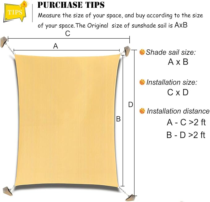 Patio Sun Shade Sail Canopy - Image 2