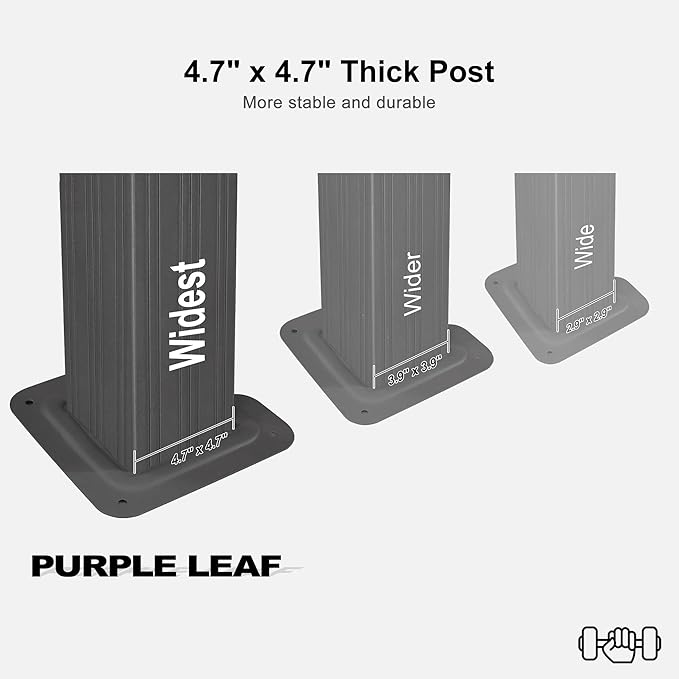 PURPLE LEAF 11 X 13' Permanent Hardtop Gazebo Aluminum Gazebo - Image 4